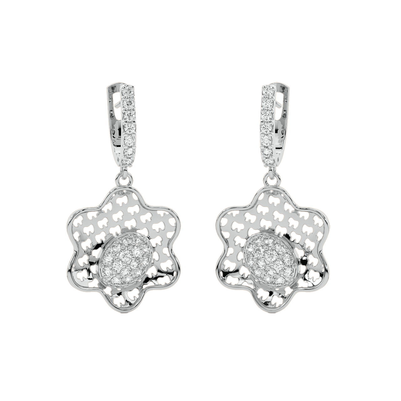 Harald Round Diamond Earrings